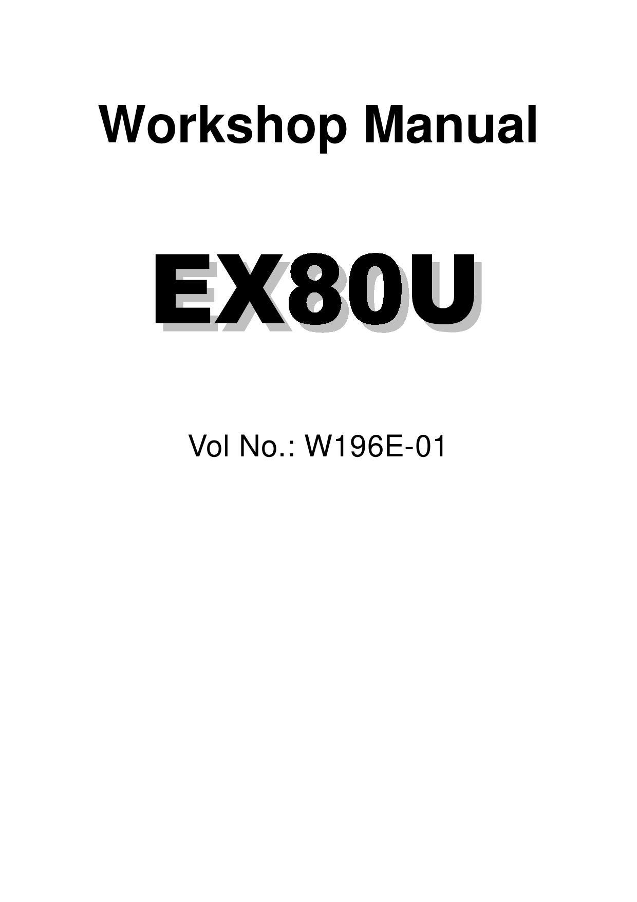 EX80U HITACHI Workshop Manual